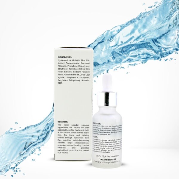 Zinc + Hyaluronic Acid Serum | Pore Control, Acne Care & Hydrating - 30ml | 1 fl.oz - Image 10