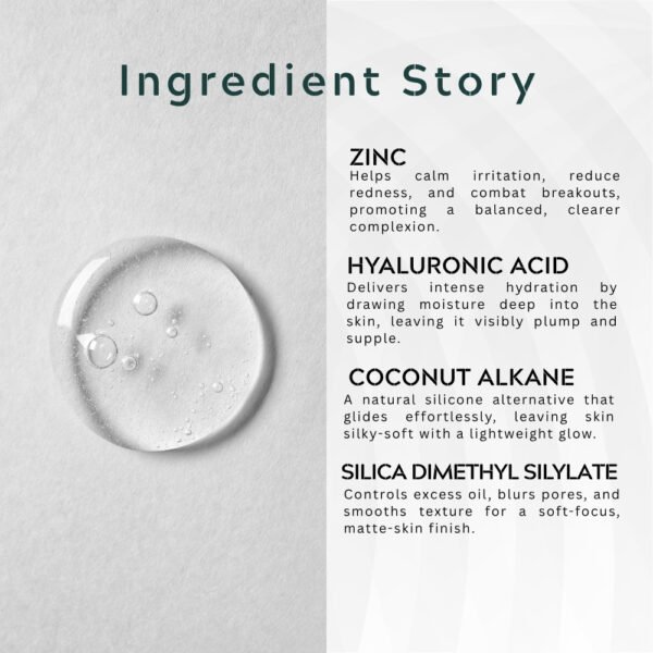 Zinc + Hyaluronic Acid Serum | Pore Control, Acne Care & Hydrating - 30ml | 1 fl.oz - Image 4