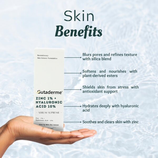 Zinc + Hyaluronic Acid Serum | Pore Control, Acne Care & Hydrating - 30ml | 1 fl.oz - Image 9